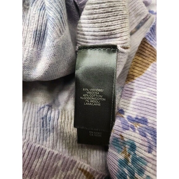 Vtg Liz Claiborne juniors sweater size M Floral Button Up Lightweight Cardigan - Picture 8 of 9